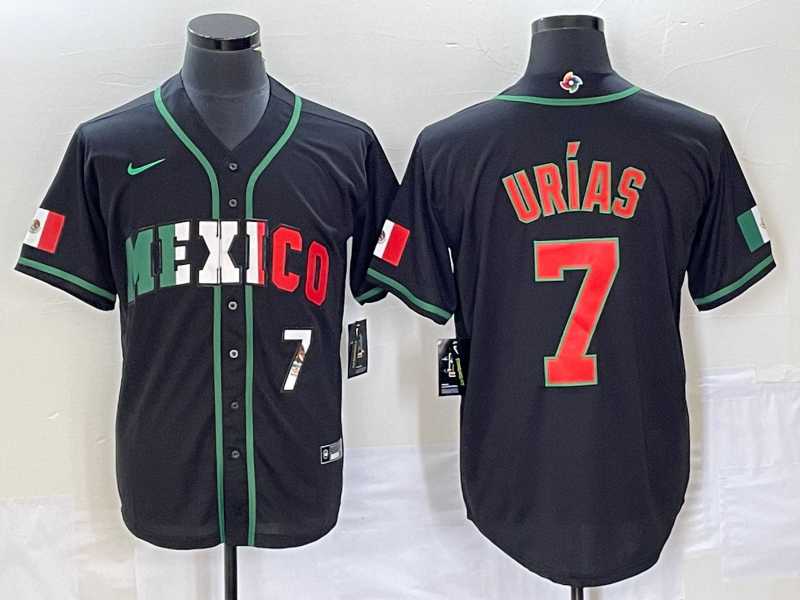 Mens Mexico Baseball #7 Julio Urias Number 2023 Black World Baseball Classic Stitched Jersey6->2023 world baseball classic->MLB Jersey